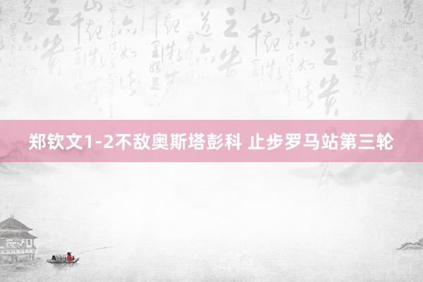 郑钦文1-2不敌奥斯塔彭科 止步罗马站第三轮
