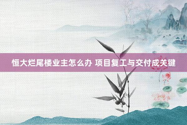 恒大烂尾楼业主怎么办 项目复工与交付成关键