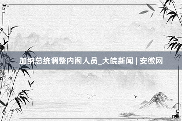 加纳总统调整内阁人员_大皖新闻 | 安徽网