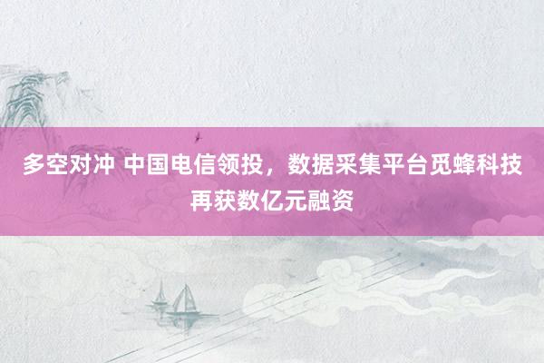 多空对冲 中国电信领投，数据采集平台觅蜂科技再获数亿元融资