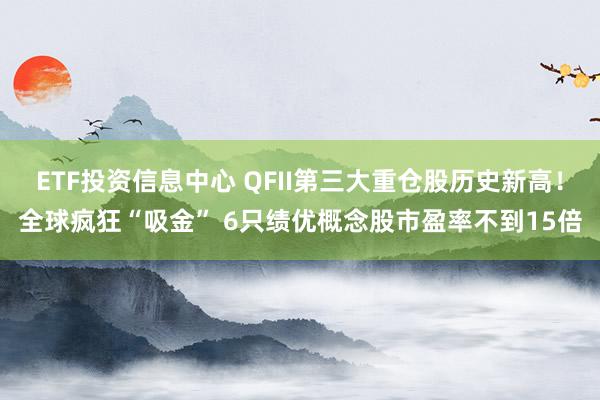 ETF投资信息中心 QFII第三大重仓股历史新高！全球疯狂“吸金” 6只绩优概念股市盈率不到15倍
